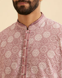 Manyavar Men Mystic Pink Elegance Kurta Pajama