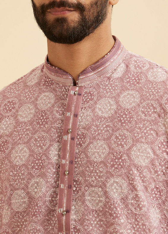 Manyavar Men Mystic Pink Elegance Kurta Pajama