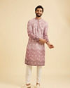 Manyavar Men Mystic Pink Elegance Kurta Pajama