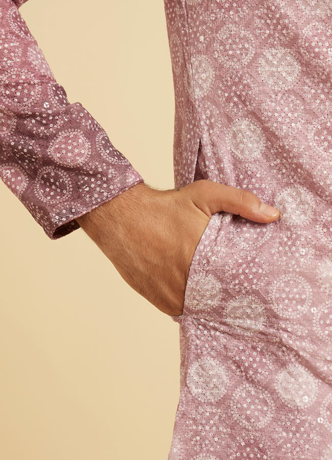 Manyavar Men Mystic Pink Elegance Kurta Pajama