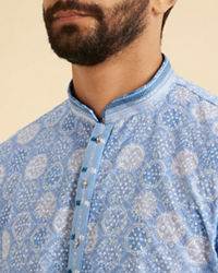 Manyavar Men Azure Majesty Kurta Pajama
