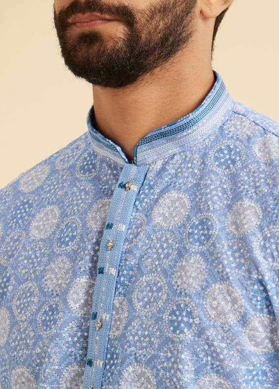 Manyavar Men Azure Majesty Kurta Pajama