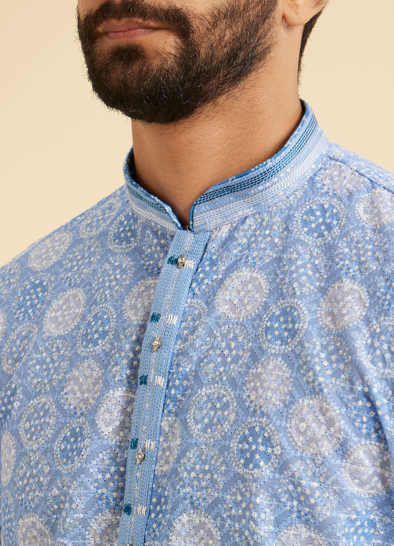 Manyavar Men Azure Majesty Kurta Pajama