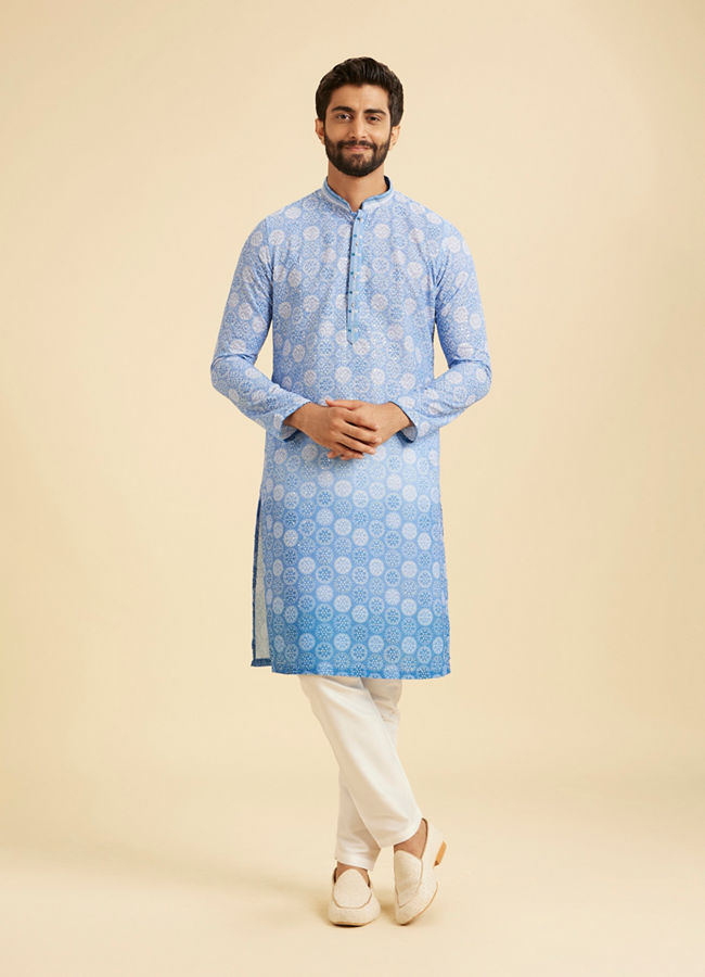 Manyavar Men Azure Majesty Kurta Pajama