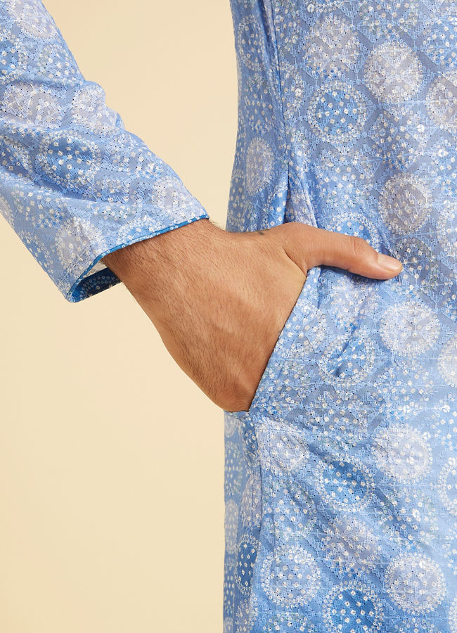 Manyavar Men Azure Majesty Kurta Pajama