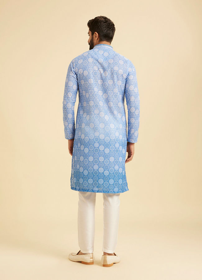 Manyavar Men Azure Majesty Kurta Pajama