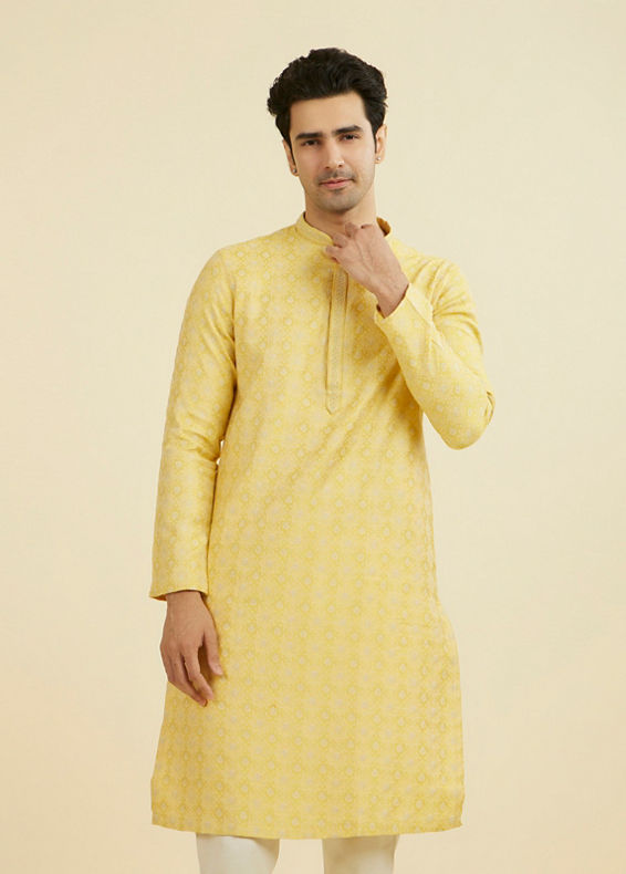 Manyavar Men Radiant Yellow Kurta Pajama