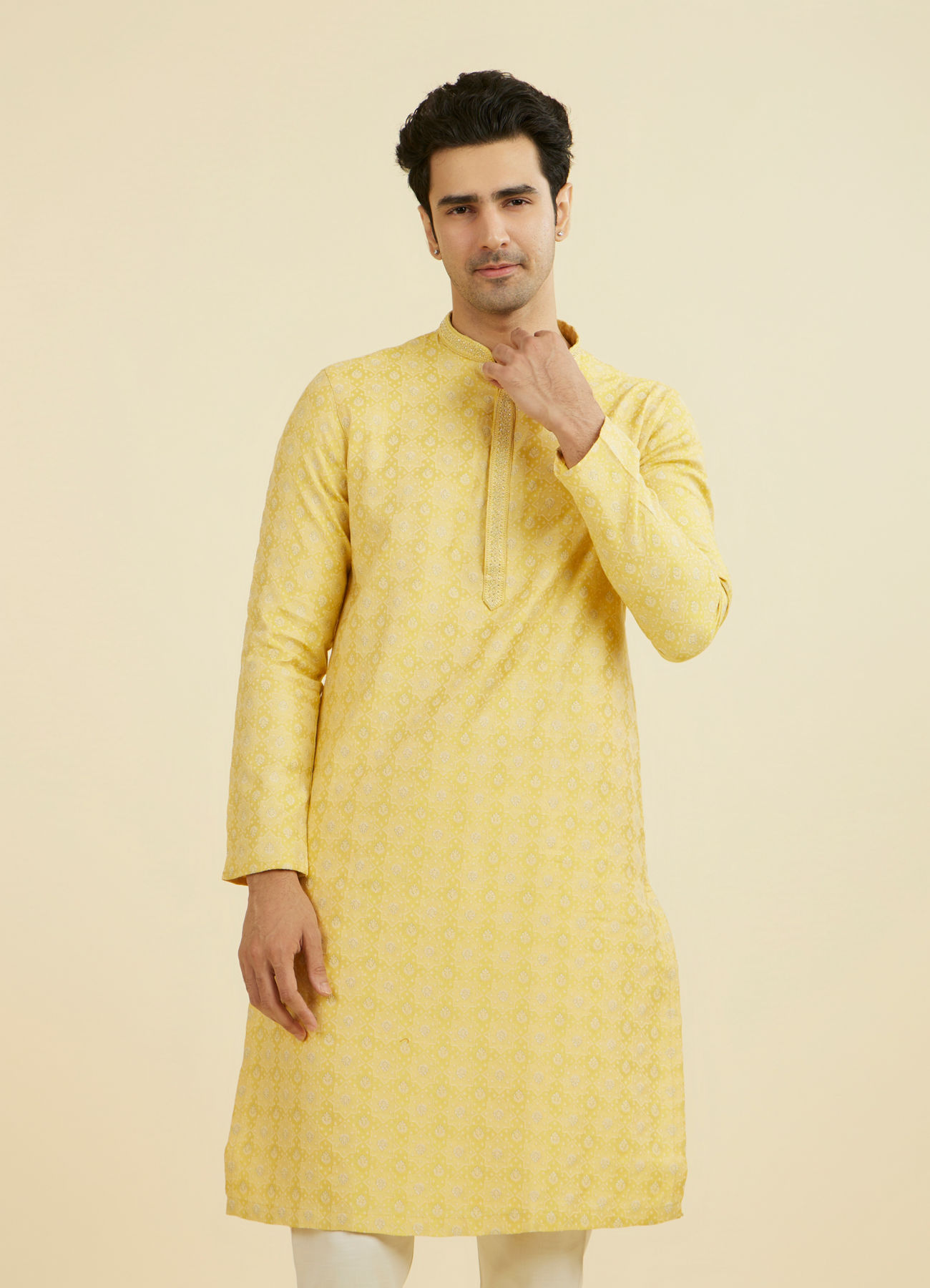 Manyavar Men Radiant Yellow Kurta Pajama