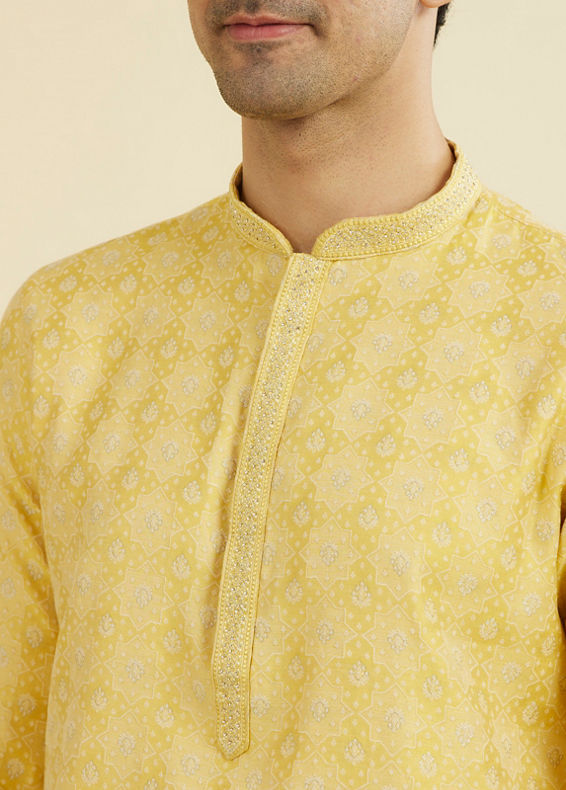 Manyavar Men Radiant Yellow Kurta Pajama