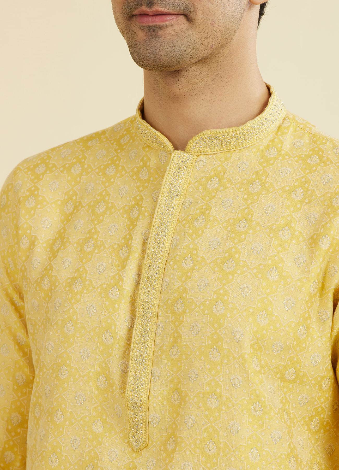 Manyavar Men Radiant Yellow Kurta Pajama
