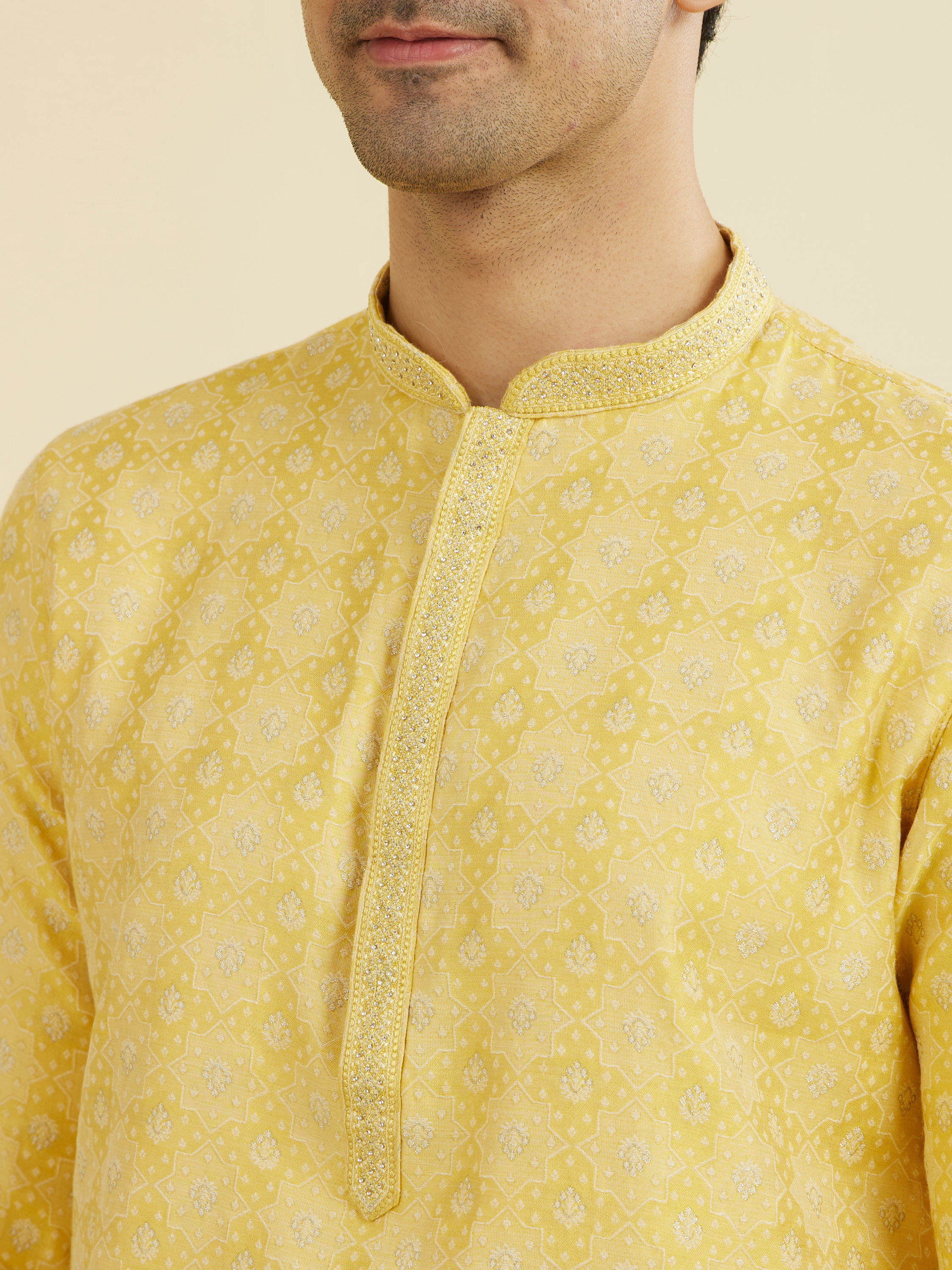 Manyavar Men Radiant Yellow Kurta Pajama