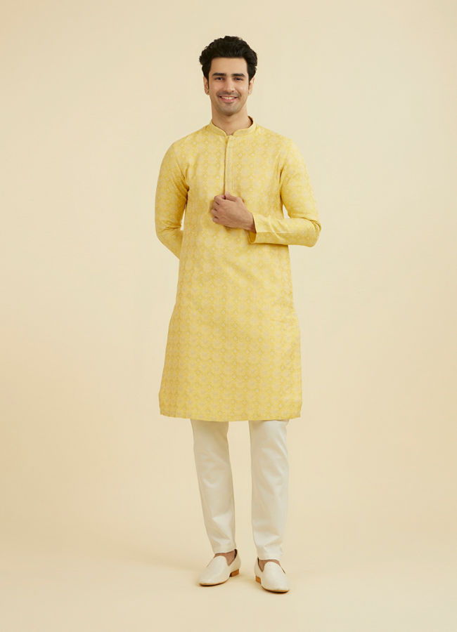 Manyavar Men Radiant Yellow Kurta Pajama