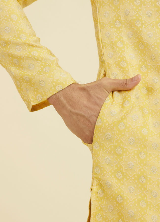 Manyavar Men Radiant Yellow Kurta Pajama
