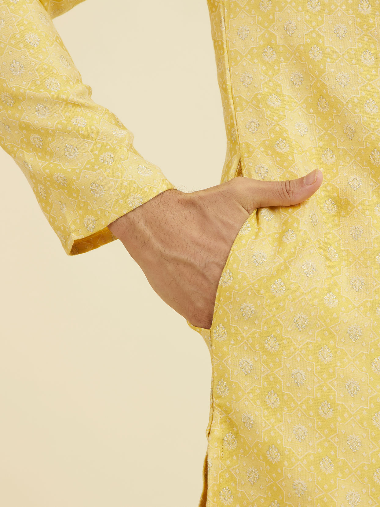 Manyavar Men Radiant Yellow Kurta Pajama