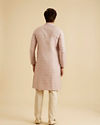 Manyavar Men Dusty Pink Brocade Elegance Kurta Pajama