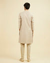 Manyavar Men Beige Brocade Kurta Pajama