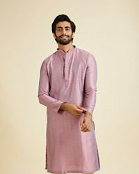 Manyavar Men Glistening Pink Kurta Pajama Ensemble