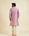 Manyavar Men Glistening Pink Kurta Pajama Ensemble