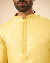 Manyavar Men Sunlit Yellow Kurta Pajama