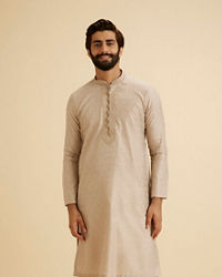 Manyavar Men Elegant Beige Kurta Pajama