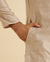 Manyavar Men Elegant Beige Kurta Pajama