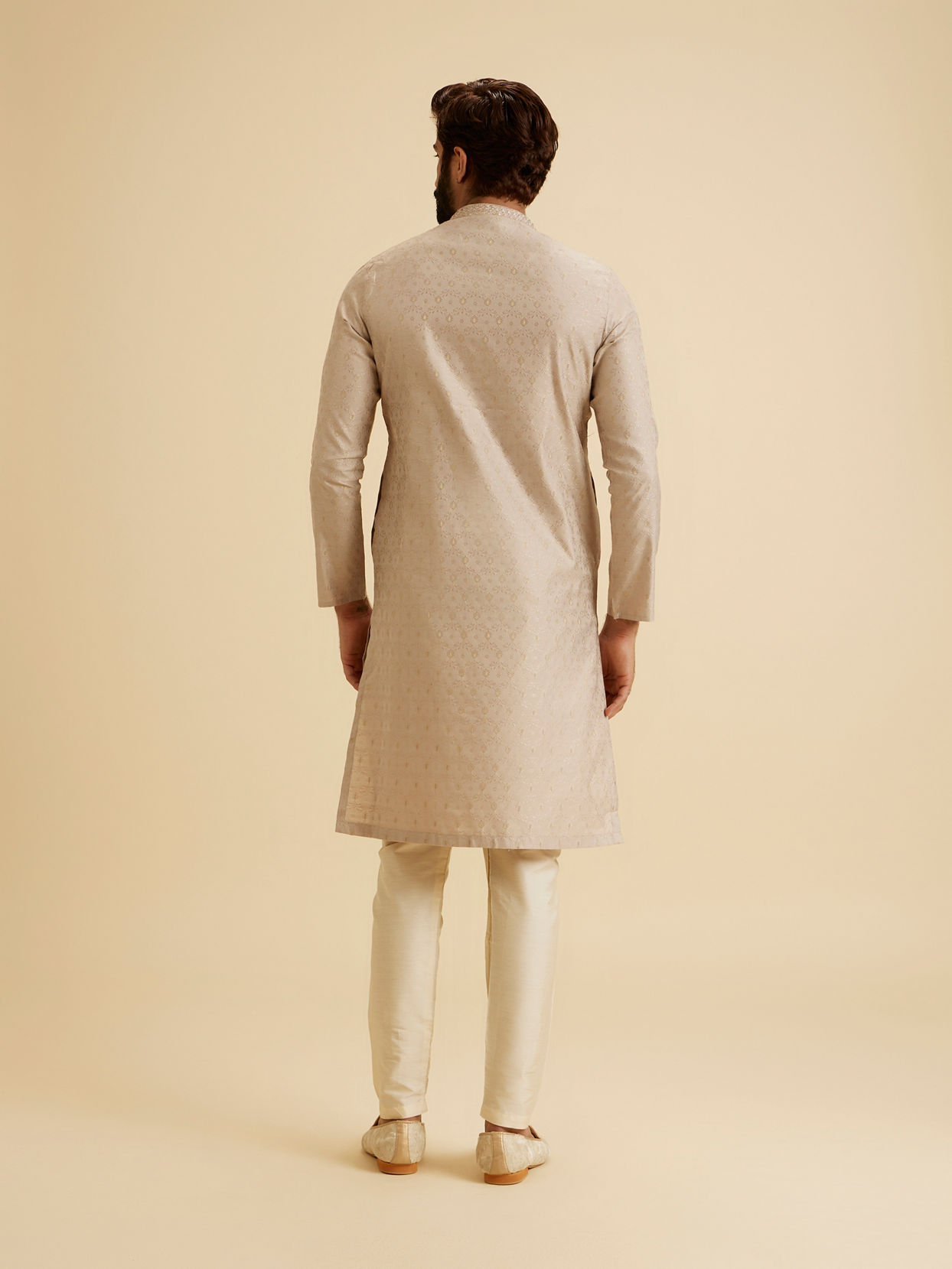 Manyavar Men Elegant Beige Kurta Pajama