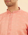 Manyavar Men Peach Kurta Pajama Ensemble