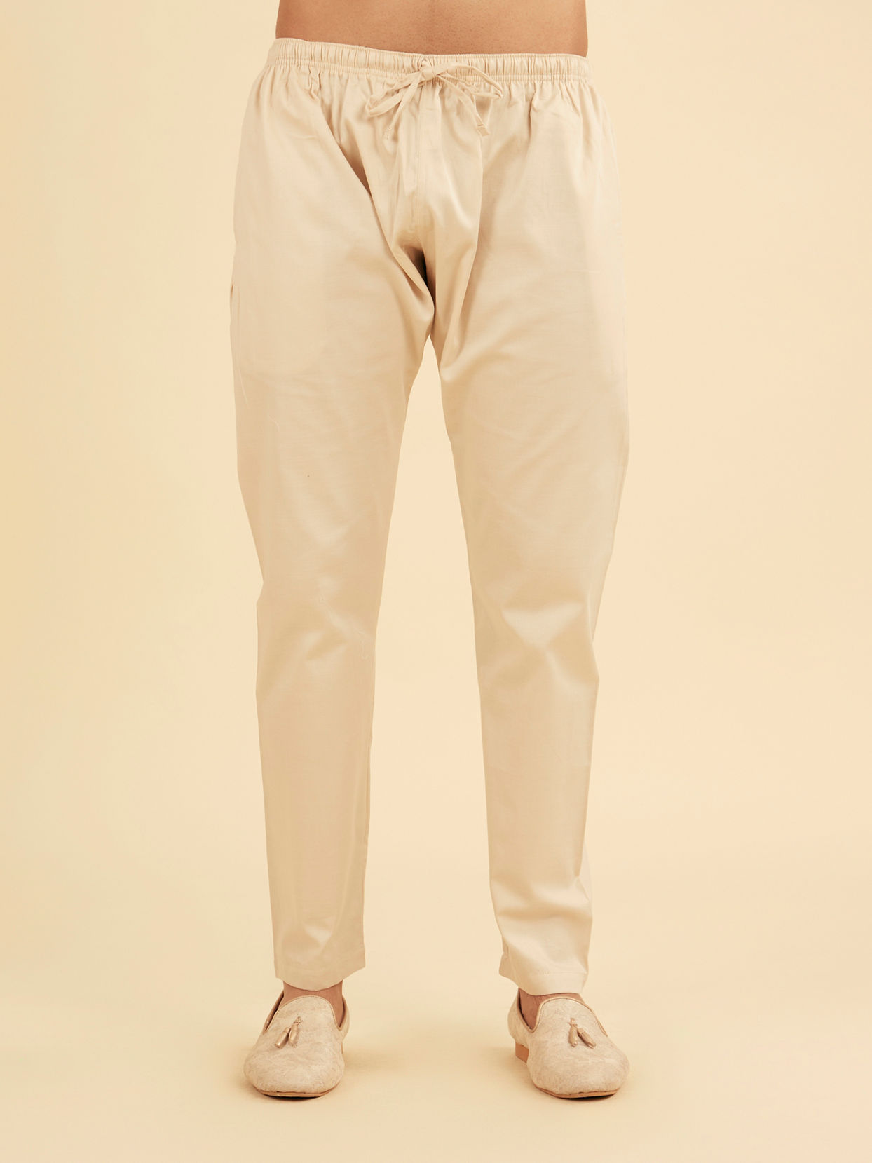 Manyavar Men Peach Kurta Pajama Ensemble