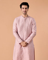 Manyavar Men Dusty Pink Elegance Kurta Pajama