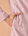 Manyavar Men Dusty Pink Elegance Kurta Pajama