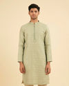 Manyavar Men Elegant Light Mid Green Kurta Pajama