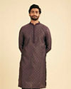 Majestic Purple Brocade Kurta Pajama