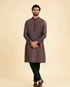 Manyavar Men Majestic Purple Brocade Kurta Pajama