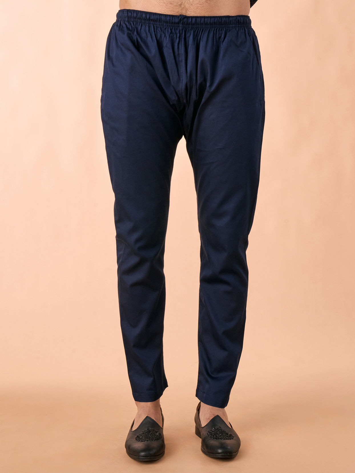 Manyavar Men Dark Blue Kurta Pajama Enchantment