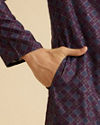 Manyavar Men Purple Splendour Kurta Pajama