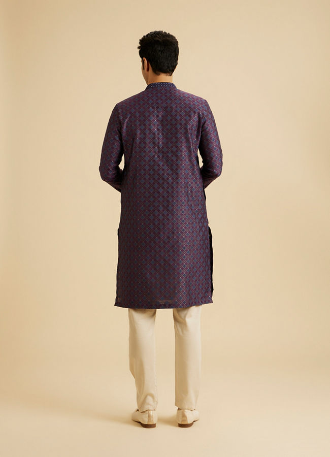 Manyavar Men Purple Splendour Kurta Pajama