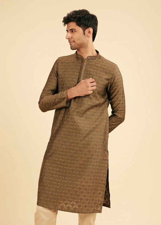 Manyavar Men Emerald Elegance Kurta Pajama