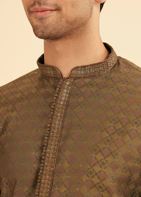 Manyavar Men Emerald Elegance Kurta Pajama