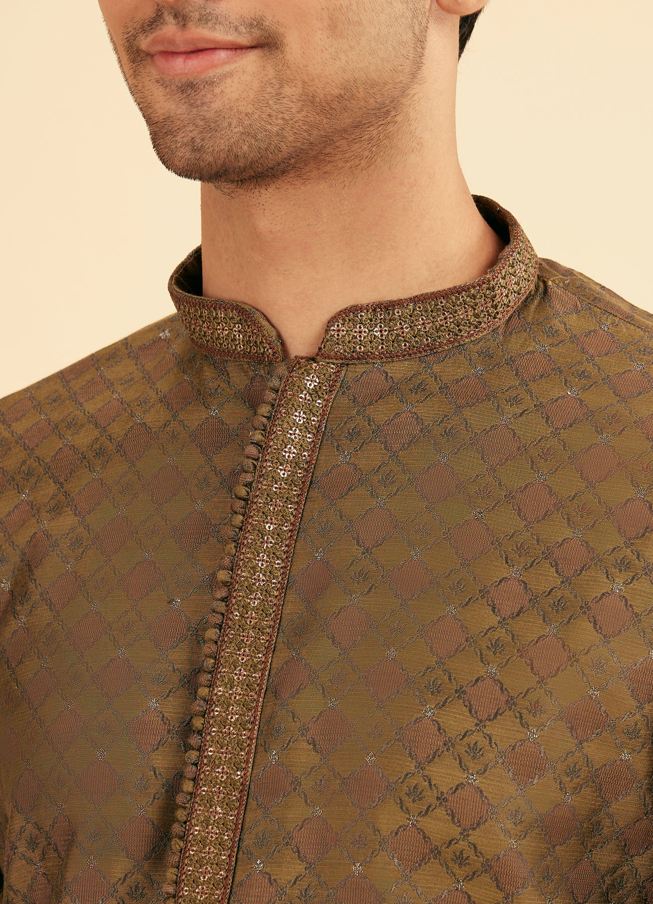 Manyavar Men Emerald Elegance Kurta Pajama