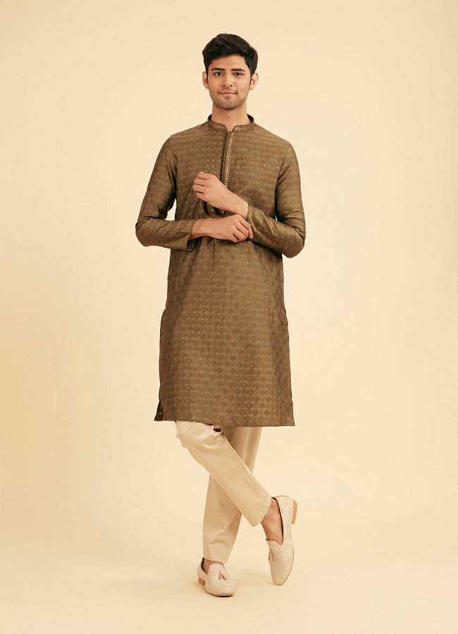 Manyavar Men Emerald Elegance Kurta Pajama