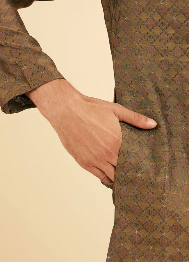Manyavar Men Emerald Elegance Kurta Pajama