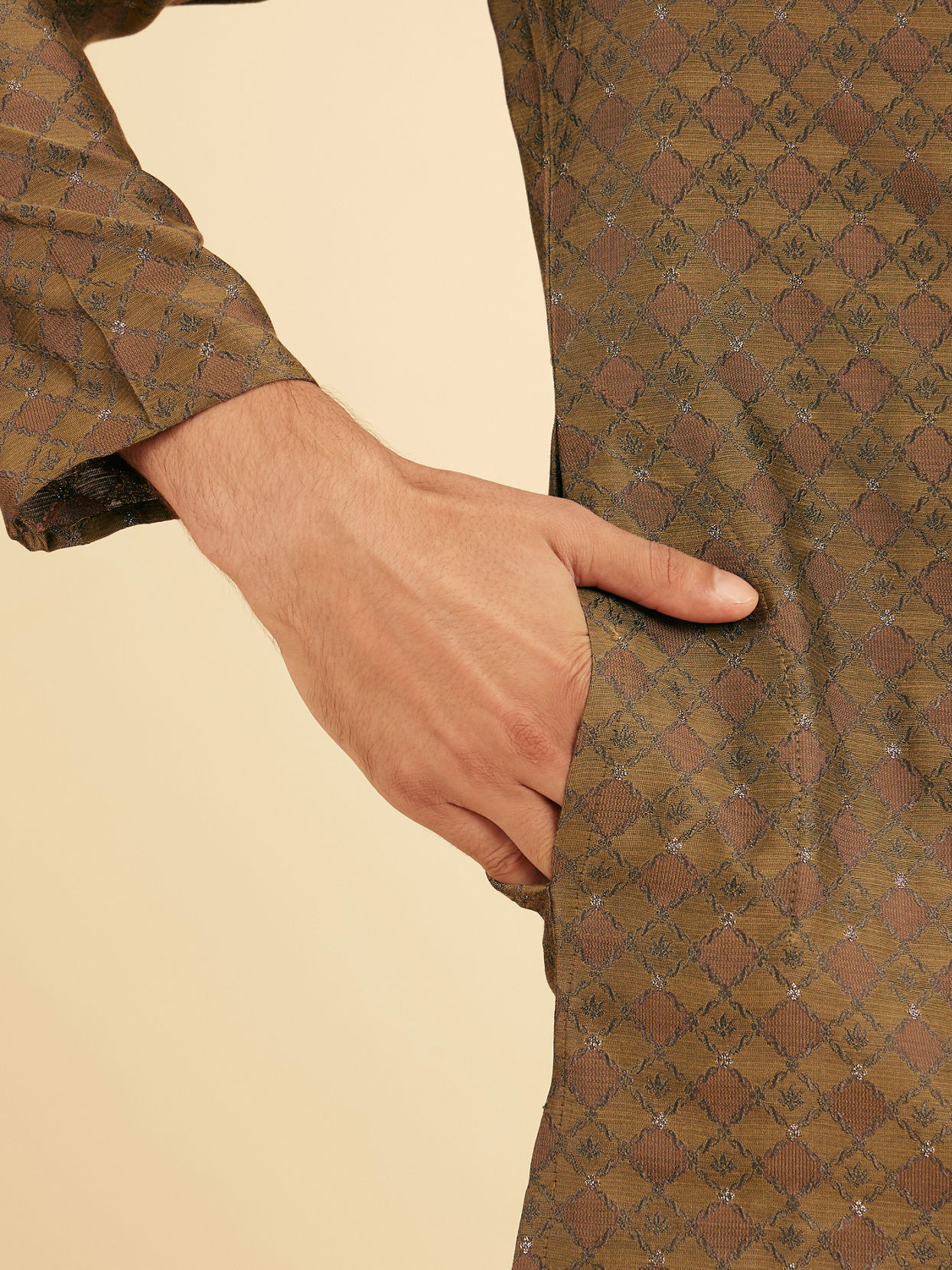 Manyavar Men Emerald Elegance Kurta Pajama