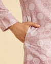 Manyavar Men Pink Glow Festive Cotton Kurta Pajama