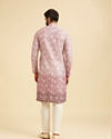 Manyavar Men Pink Glow Festive Cotton Kurta Pajama