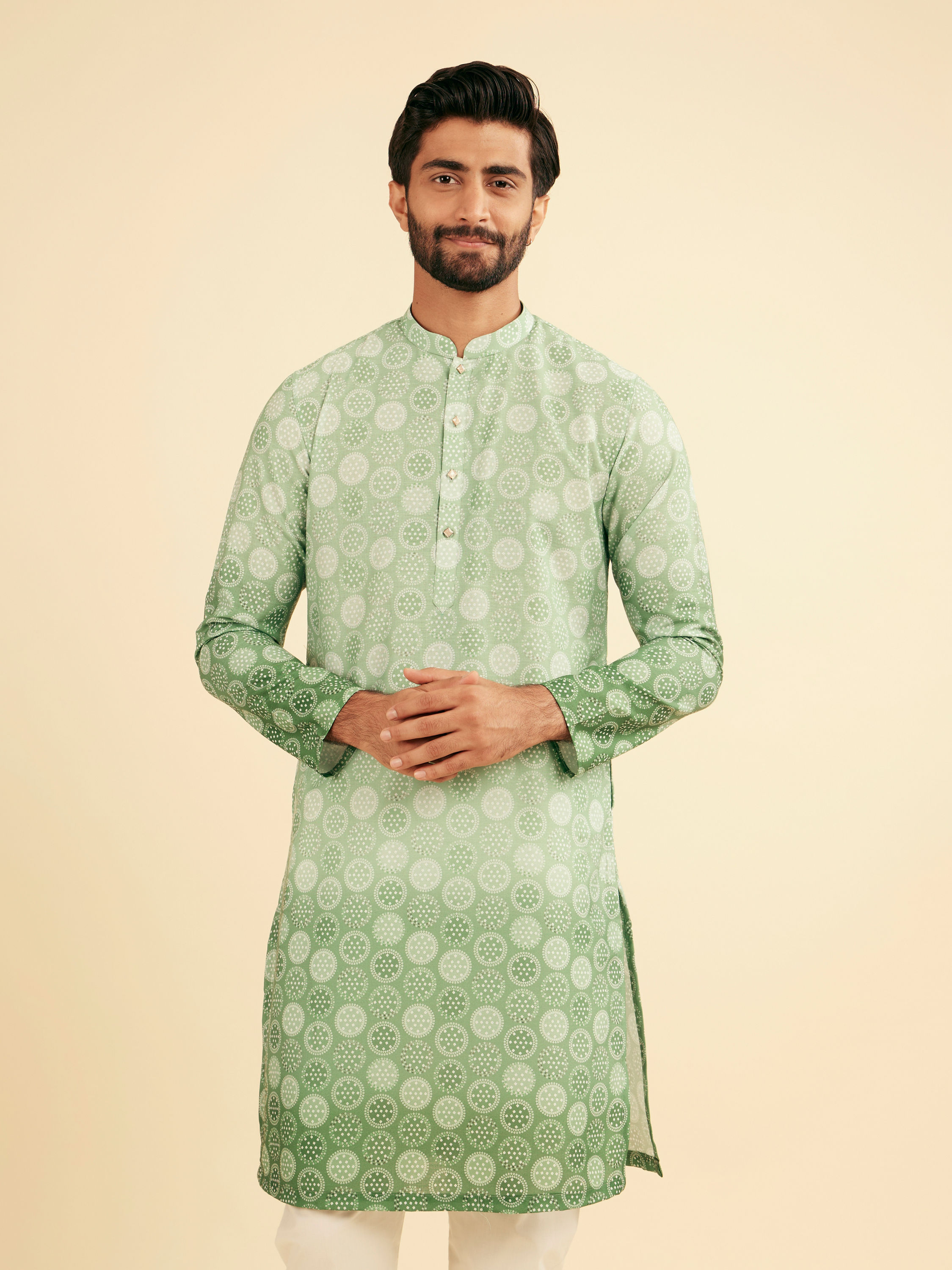 Manyavar Men Verdant Allure Kurta Pajama