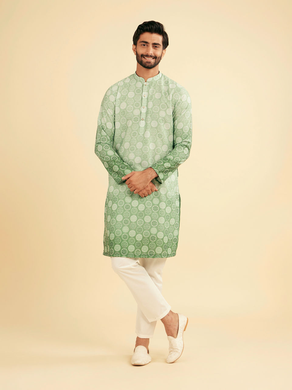 Manyavar Men Verdant Allure Kurta Pajama