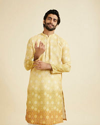 Manyavar Men Sunshine Radiance Yellow Kurta Pajama