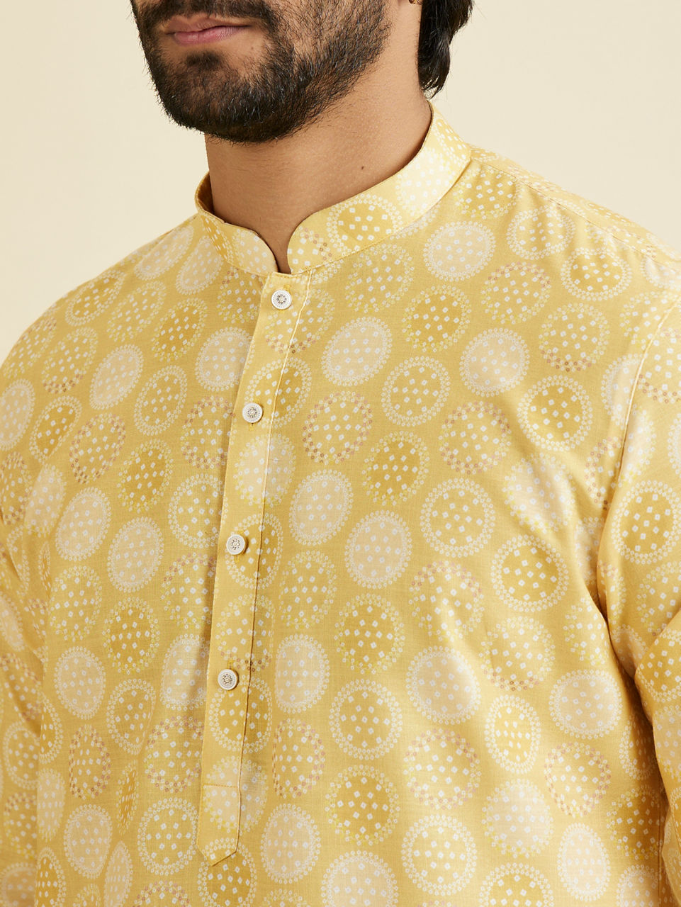 Manyavar Men Sunshine Radiance Yellow Kurta Pajama