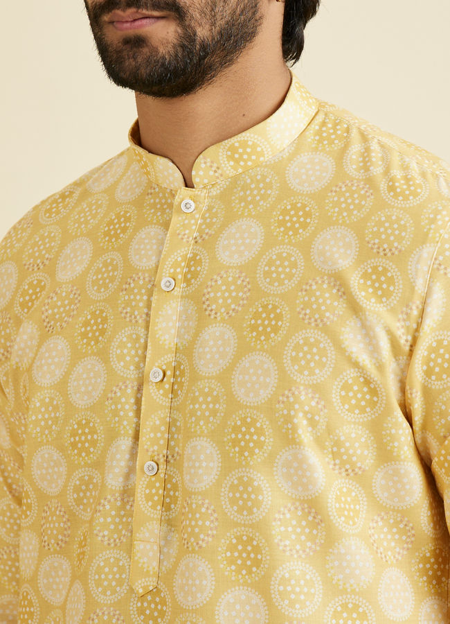 Manyavar Men Sunshine Radiance Yellow Kurta Pajama