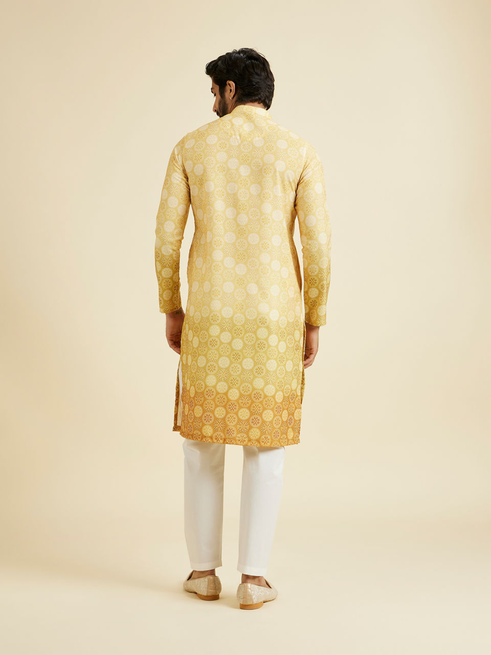 Manyavar Men Sunshine Radiance Yellow Kurta Pajama
